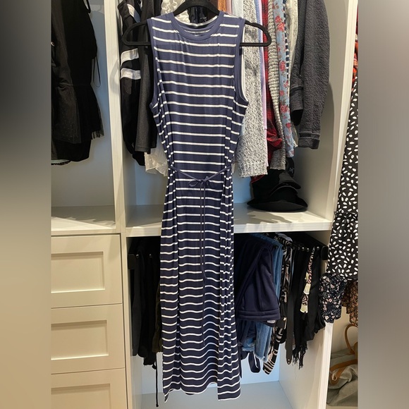 Hudson sleeveless striped dress with waist tie size M - Picture 2 of 6